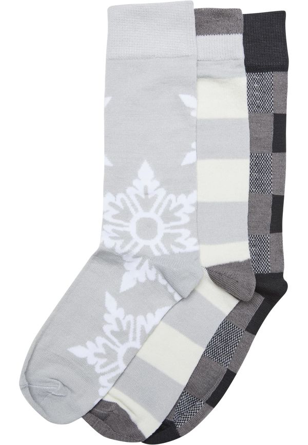 Urban Classics Accessoires Snowflake Christmas Socks - 3-Pack