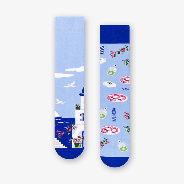 More Socks Santorini 078-A063 Blue Blue