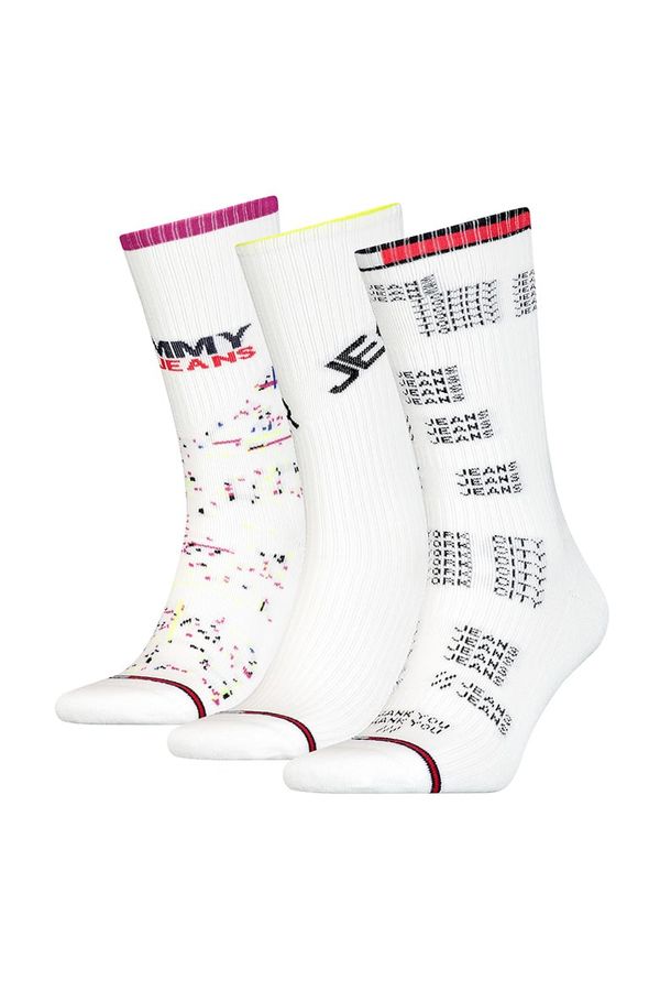 Tommy Hilfiger Jeans Socks - Tommy Jeans TH UNI TJ GIFTBOX 3P DISRUPTIVE White