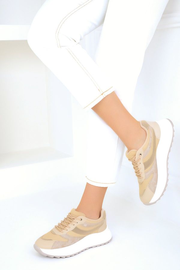 Soho Soho Beige Women's Sneakers 19006