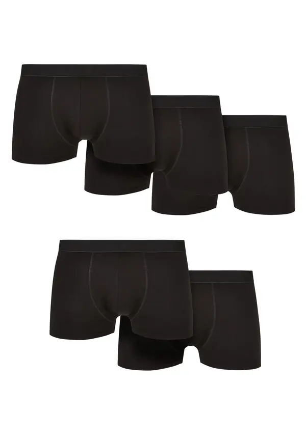 Urban Classics Solid Organic Cotton Boxer Shorts 5-Pack Black+Black+Black+Black+Black