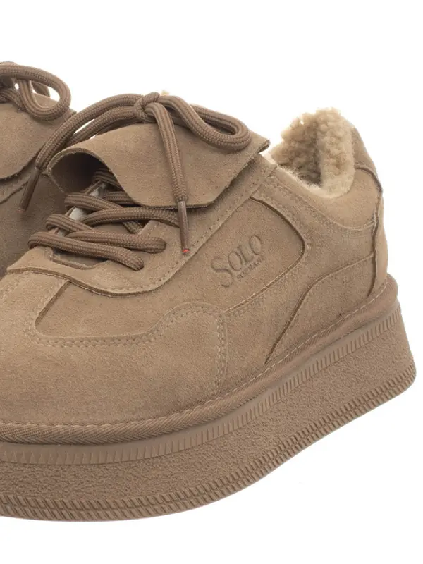 SOLO SOPRANI COUTURE SOLO SOPRANI COUTURE - Krzneni škornji iz semiša