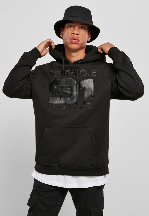 Southpole Southpole Hoody with PU appliqué black