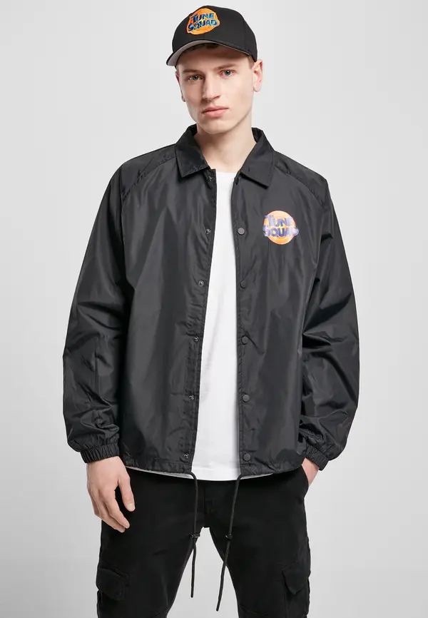 Mister Tee Space Jam Tune Squad Logo Coach Jacket Black