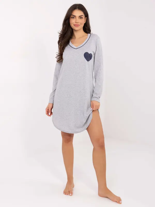 Forever Pink Spalna srajca z dolgimi rokavi in ​​srčkom