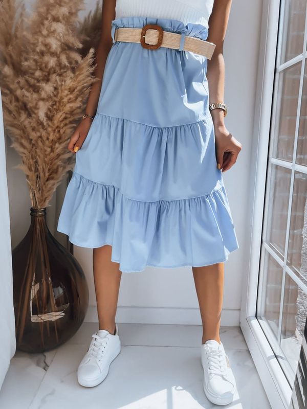 DStreet Spódnica midi RANDINA błękitna Dstreet