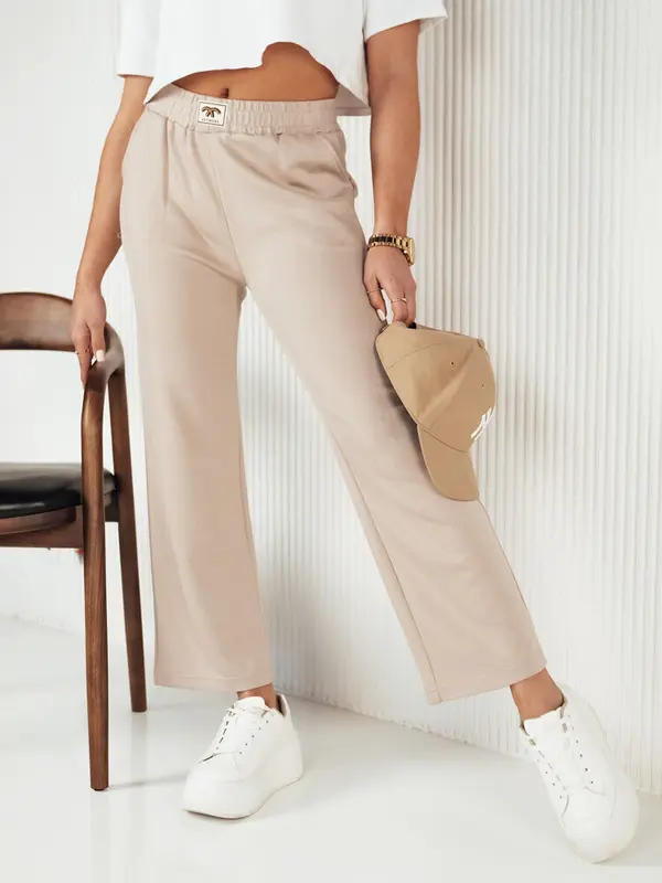 DStreet Spodnie damskie dresowe AXEL beżowe Dstreet