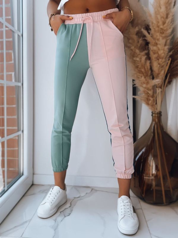 DStreet Spodnie damskie dresowe PASTELS różowe Dstreet