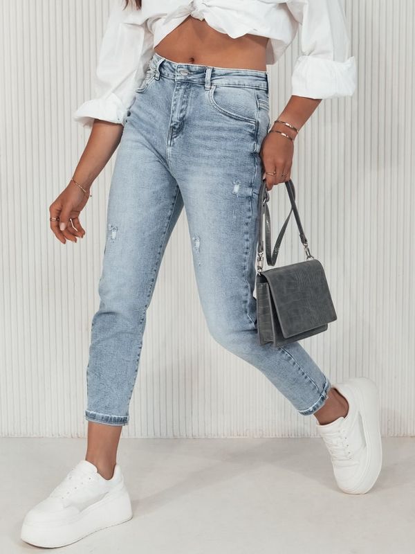 DStreet Spodnie damskie jeansowe FASHION ICON niebieskie Dstreet