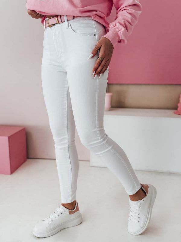 DStreet Spodnie damskie jeansowe FURY białe Dstreet