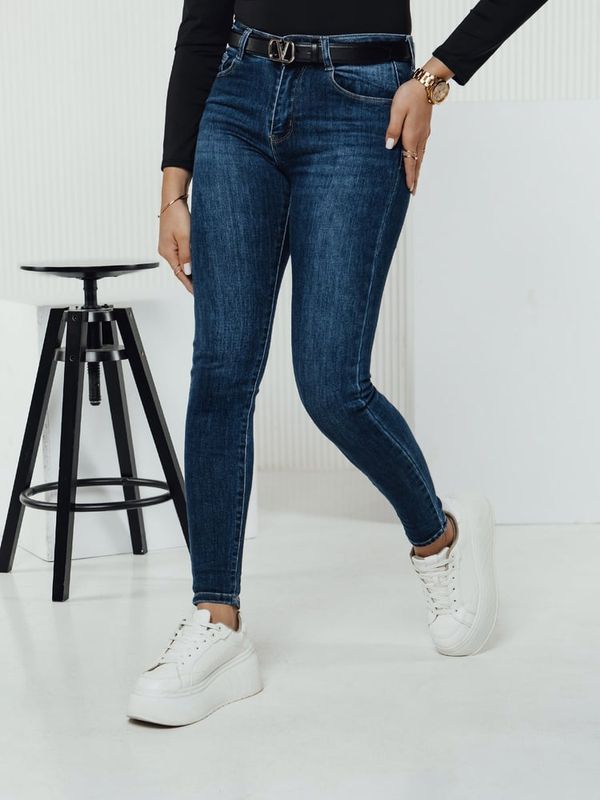 DStreet Spodnie damskie jeansowe skinny DIVETTI granatowe Dstreet