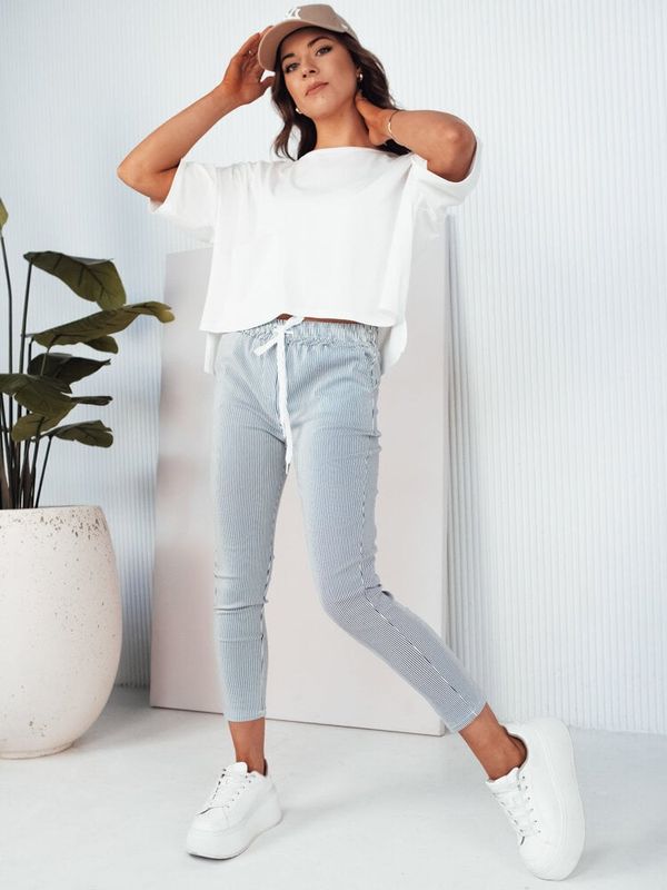 DStreet Spodnie damskie MARINS w biało-czarne paski Dstreet