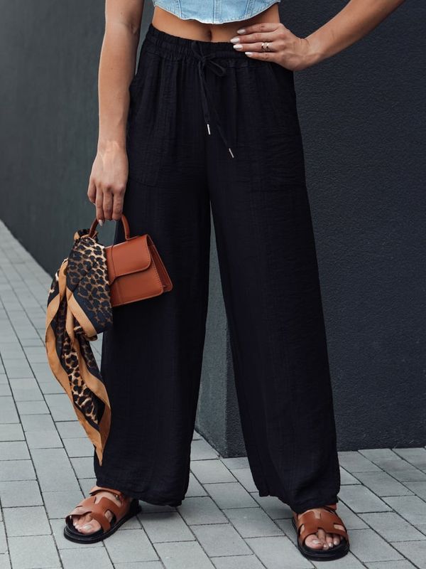 DStreet Spodnie damskie wide leg NAMAYAS czarne Dstreet