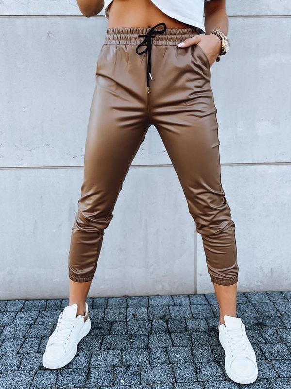 DStreet Spodnie damskie woskowane HARBOR kamelowe Dstreet