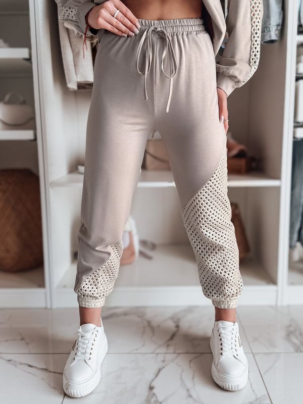 DStreet Spodnie dresowe damskie ELEGRA mokka Dstreet