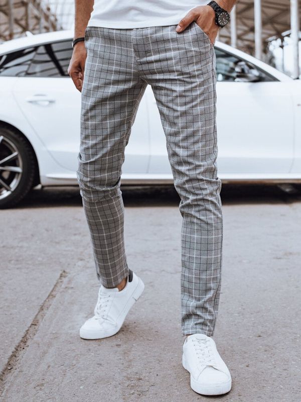 DStreet Spodnie męskie casual jasnoszare Dstreet