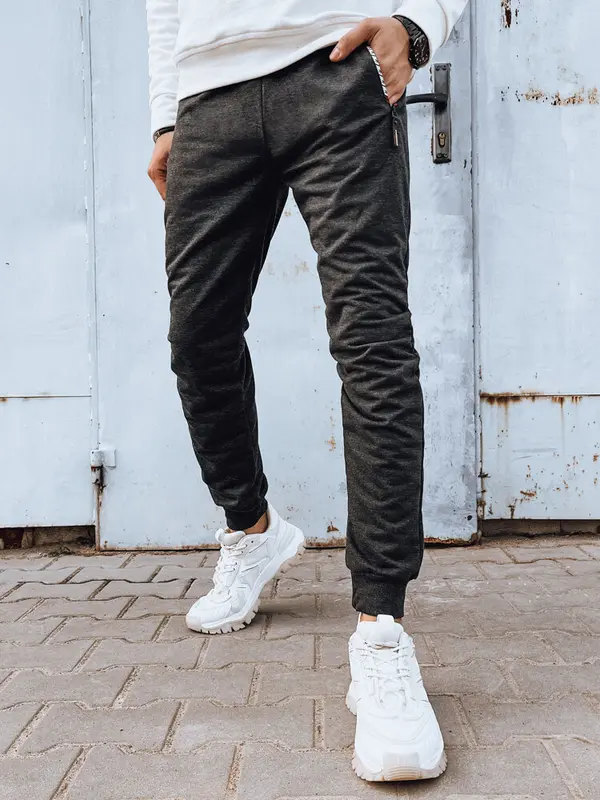 DStreet Spodnie męskie dresowe ciemnoszare Dstreet