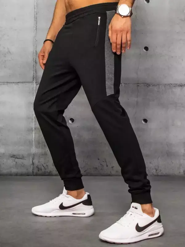 DStreet Spodnie męskie dresowe czarne Dstreet