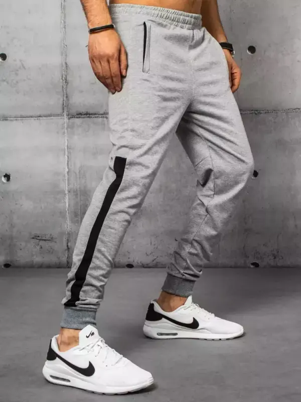 DStreet Spodnie męskie dresowe jasnoszare Dstreet