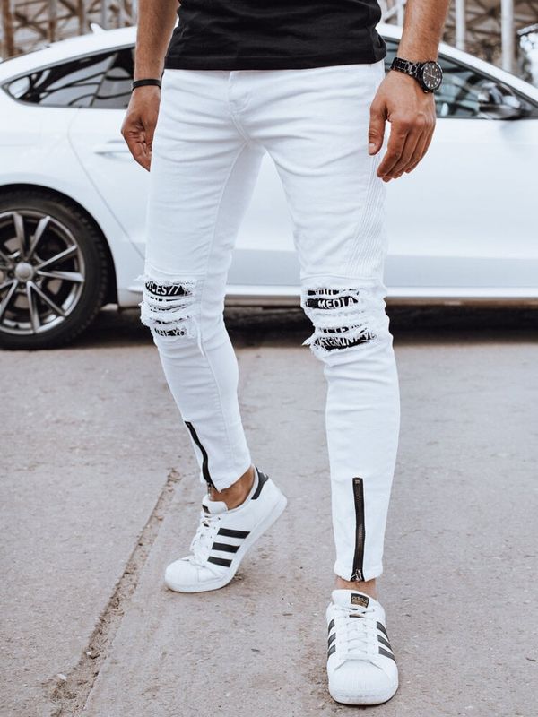 DStreet Spodnie męskie jeansowe białe Dstreet