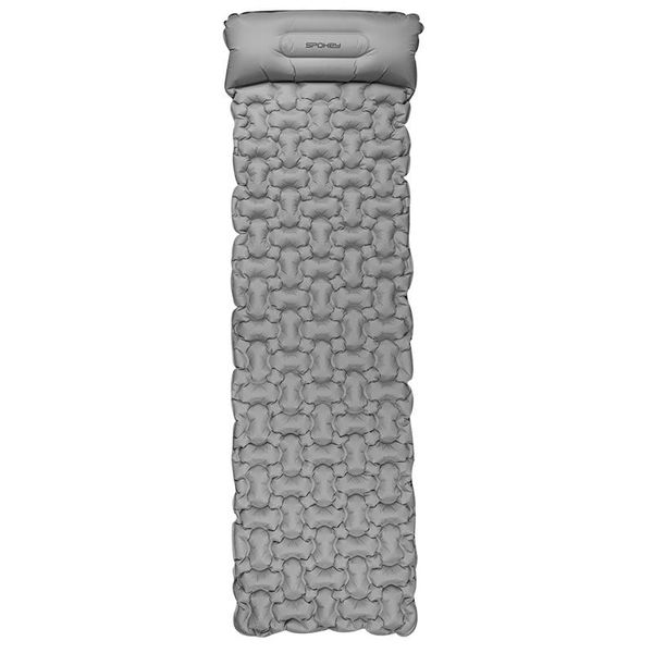 Spokey Spokey AIR BED PILLOW BIG Inflatable mattress with vankúšikom 213x62x6 cm, gray