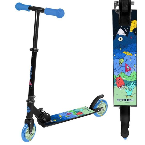 Spokey Spokey DUKE Scooter, wheelie 125 mm, black-blue