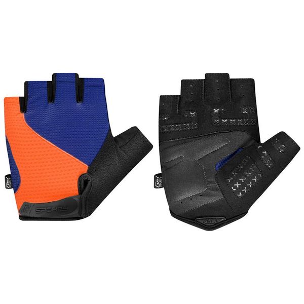 Spokey Spokey EXPERT Men's cycling gloves, blue-orange, veľ. M