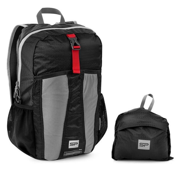 Spokey Spokey HIDDEN PEAK Backpack folding 18 l, clear-red