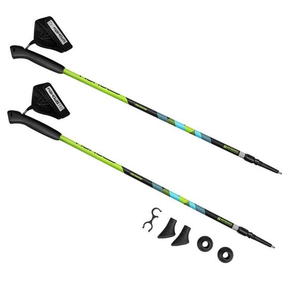 Spokey Spokey MEADOW II Hole Nordic Walking 2-dielne, anti-shock system, clear-green with mod