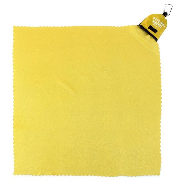 Spokey Spokey NEMO Quick Dry Towel 40 x 40 cm, Yellow-Green with Carabiner