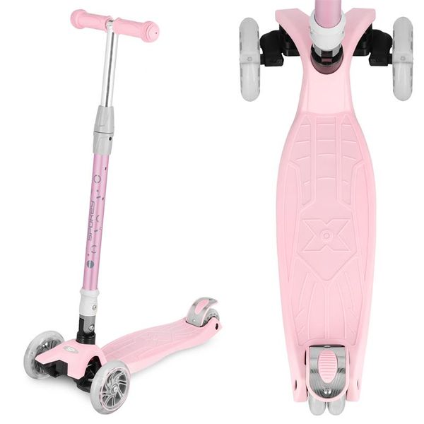 Spokey Spokey PLIER PRO Skladacia tricycle children's so svietiacimi kolieskami, ružová