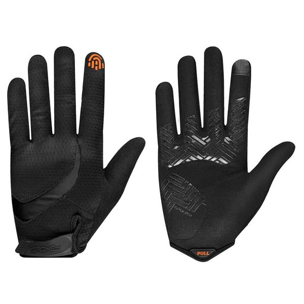 Spokey Spokey RIDE LONG Men's long cycling gloves, clear-red vel. M