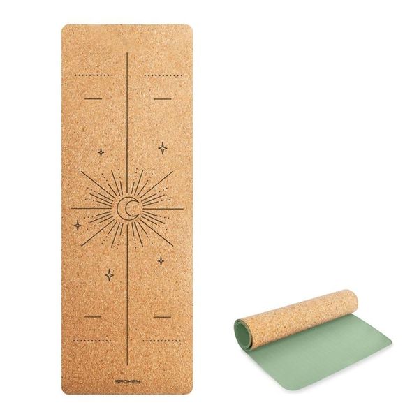 Spokey Spokey SAVASANA LUNA Cork yoga mat, 183 x 61 x 0,4 cm