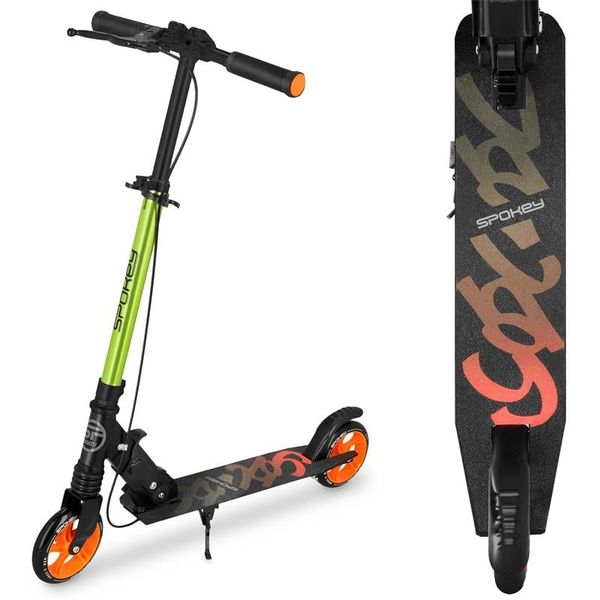 Spokey Spokey VACAY PRO Scooter with handbrake, wheelie 145 mm, green