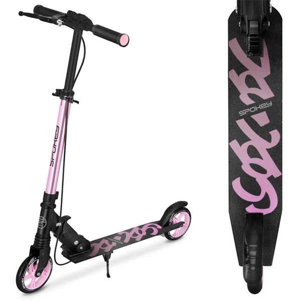 Spokey Spokey VACAY PRO Scooter with Handbrake, Wheelie 145 mm, Pink