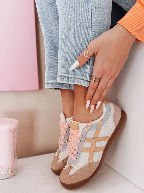 DStreet Sportowe sneakersy damskie RUNLUX kamelowe Dstreet