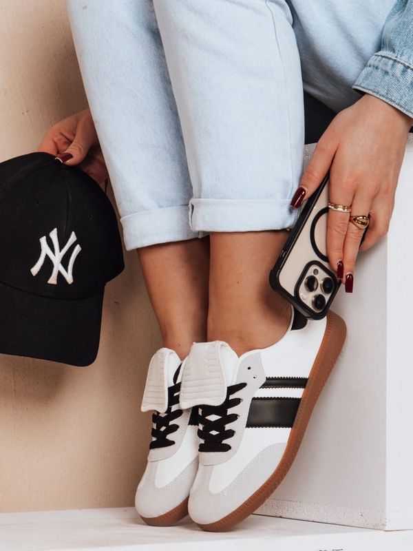 DStreet Sportowe sneakersy damskie SNIKAR białe Dstreet