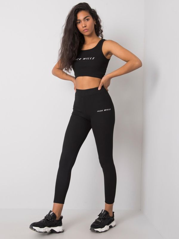 Fashionhunters Sports set Black Sue FOR FITNESS