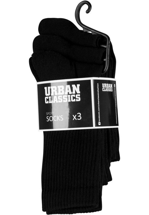 Urban Classics Sports Socks 3-Pack Black