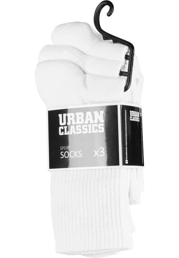 Urban Classics Accessoires Sports Socks 3-Pack White