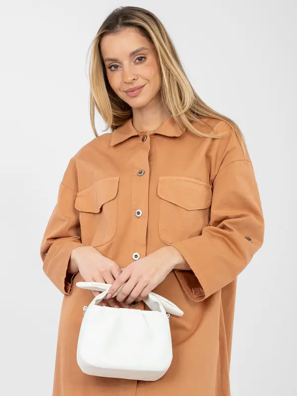 RUE PARIS Srajčna obleka v temno oranžni barvi