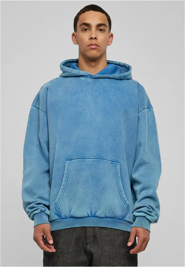 Urban Classics Stone Washed Hoody Royal