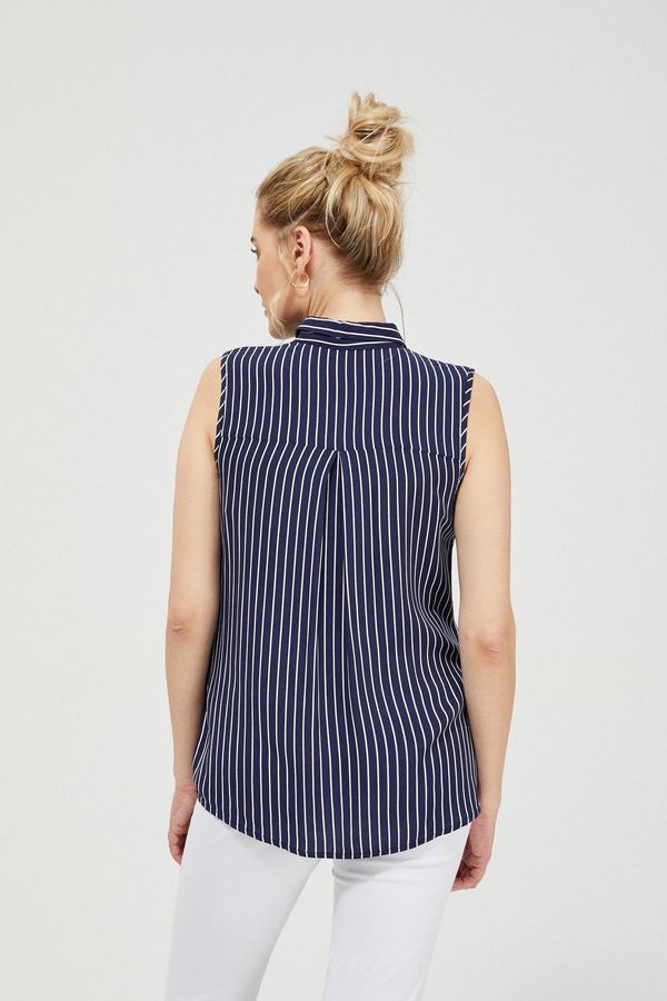 Moodo Striped sleeveless shirt