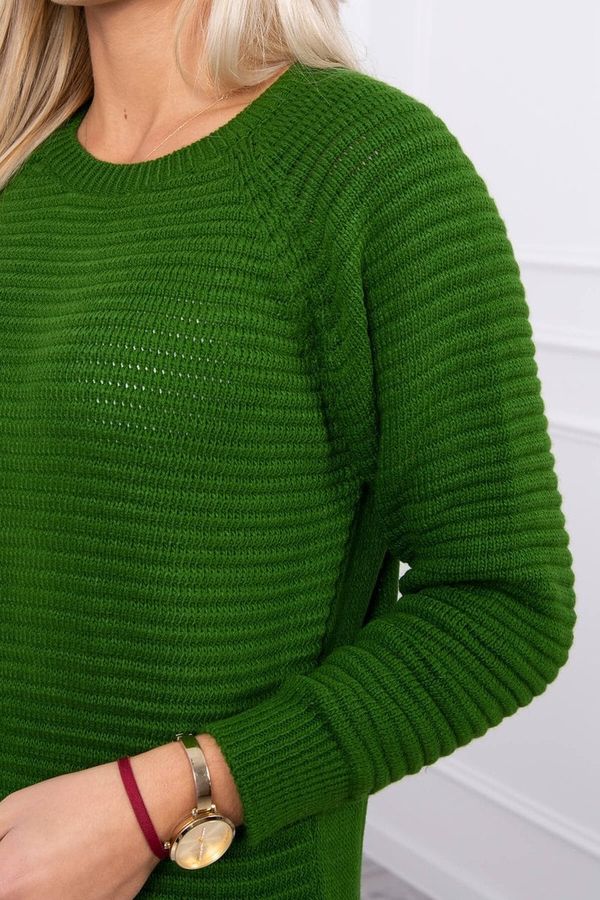 Kesi Striped sweater dress green