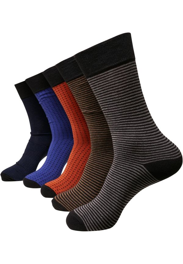 Urban Classics Accessoires Stripes and Dots 5-Pack multicolor socks