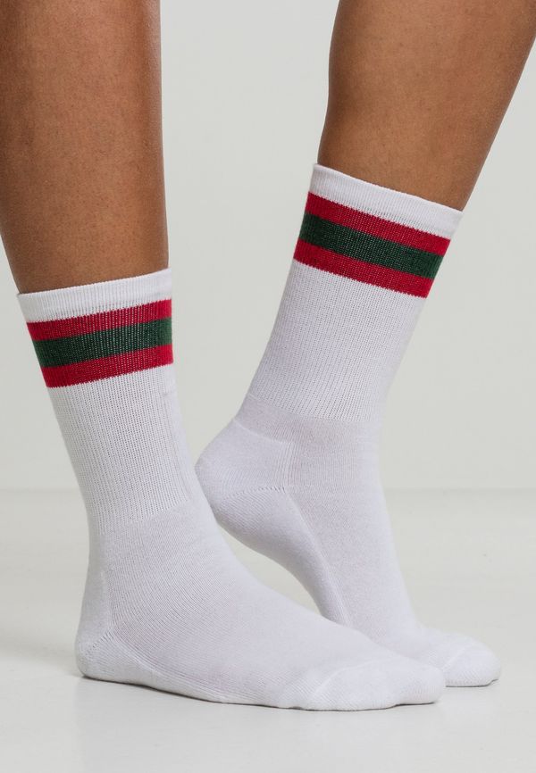 Urban Classics Accessoires Stripy Sport 2-Pack Socks White/Red/Green