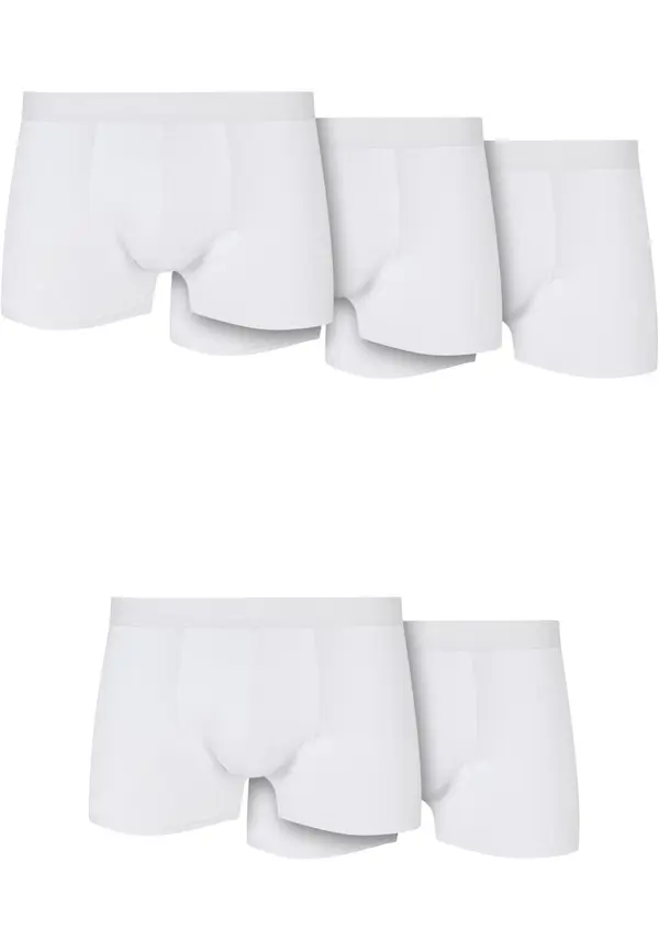 Urban Classics Sturdy Organic Cotton Boxer Shorts 5-Pack White