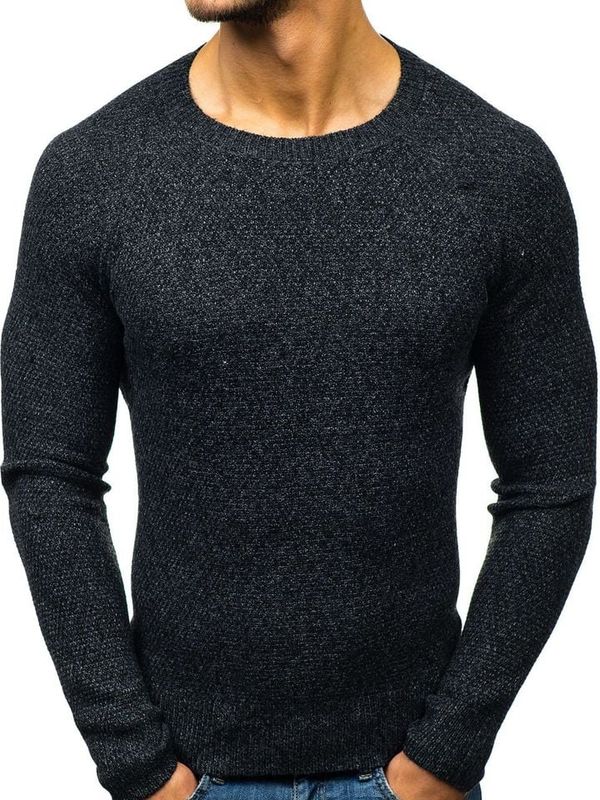 Kesi Stylish men's sweater H1810 - black,