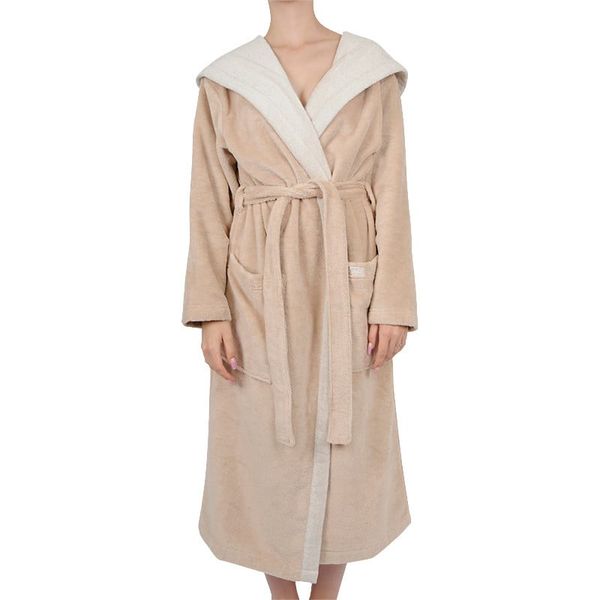 STYX Styx hooded bathrobe beige (ZK8251)