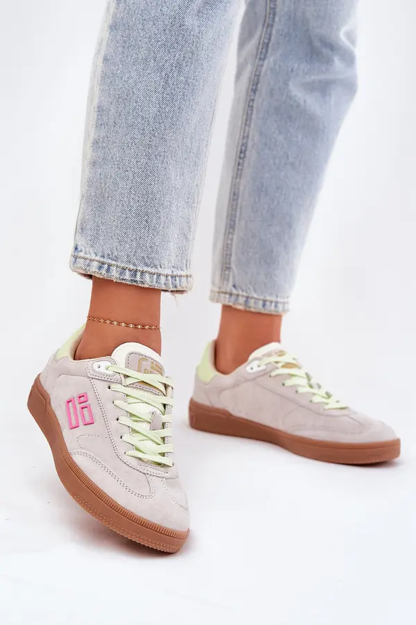 D.Franklin Suede Sport Shoes Sneakers Women D.FranklinMuted White
